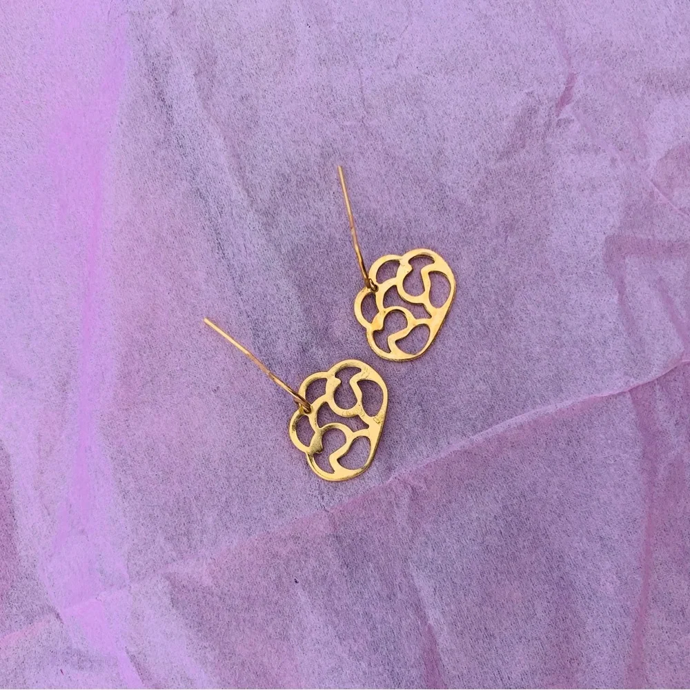 Purpose 1pair Gold Cloud Hooks Earrings - Picture 2 of 7